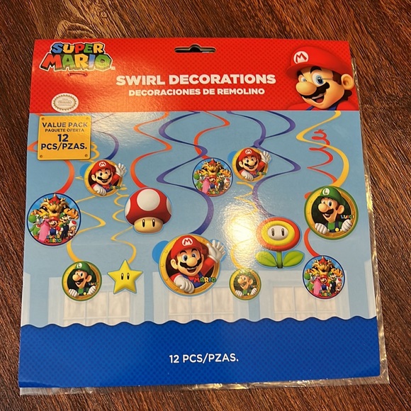 Super Mario Luigi Princess Peach Toad Birthday Party Decorations and Back Drop - Picture 16 of 17